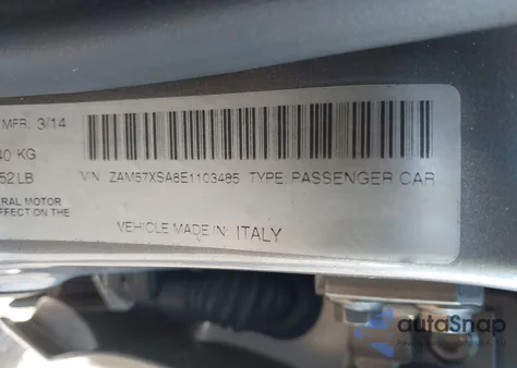 2014 Maserati Ghibli z USA, uszkodzony, nr VIN ZAM57XSA8E1103485